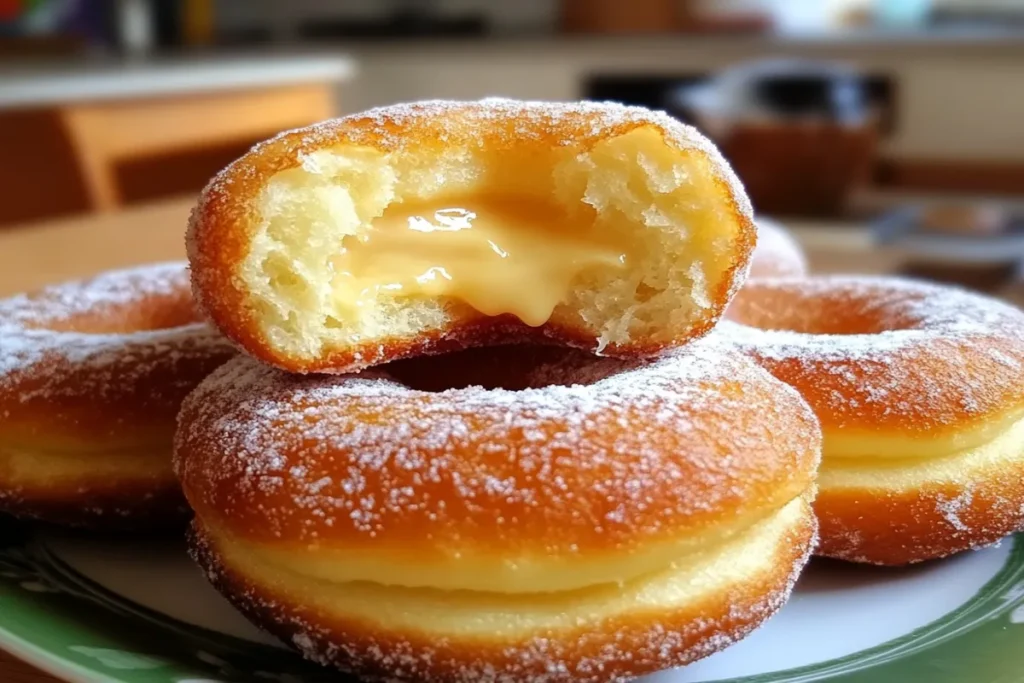 A freshly made batch of homemade cake doughnuts, glazed and sprinkled with cinnamon sugar.