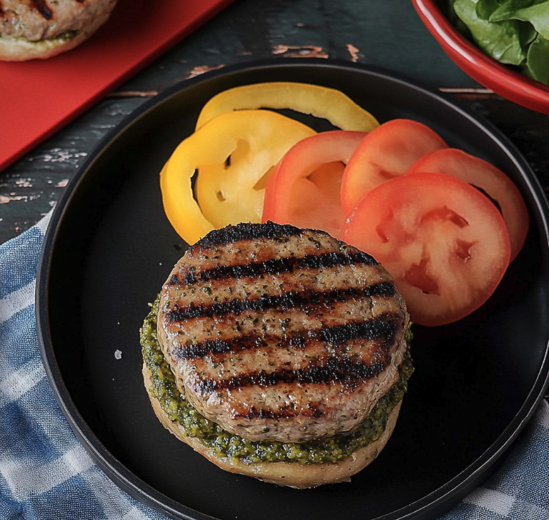 Grilled Pesto Turkey Burgers