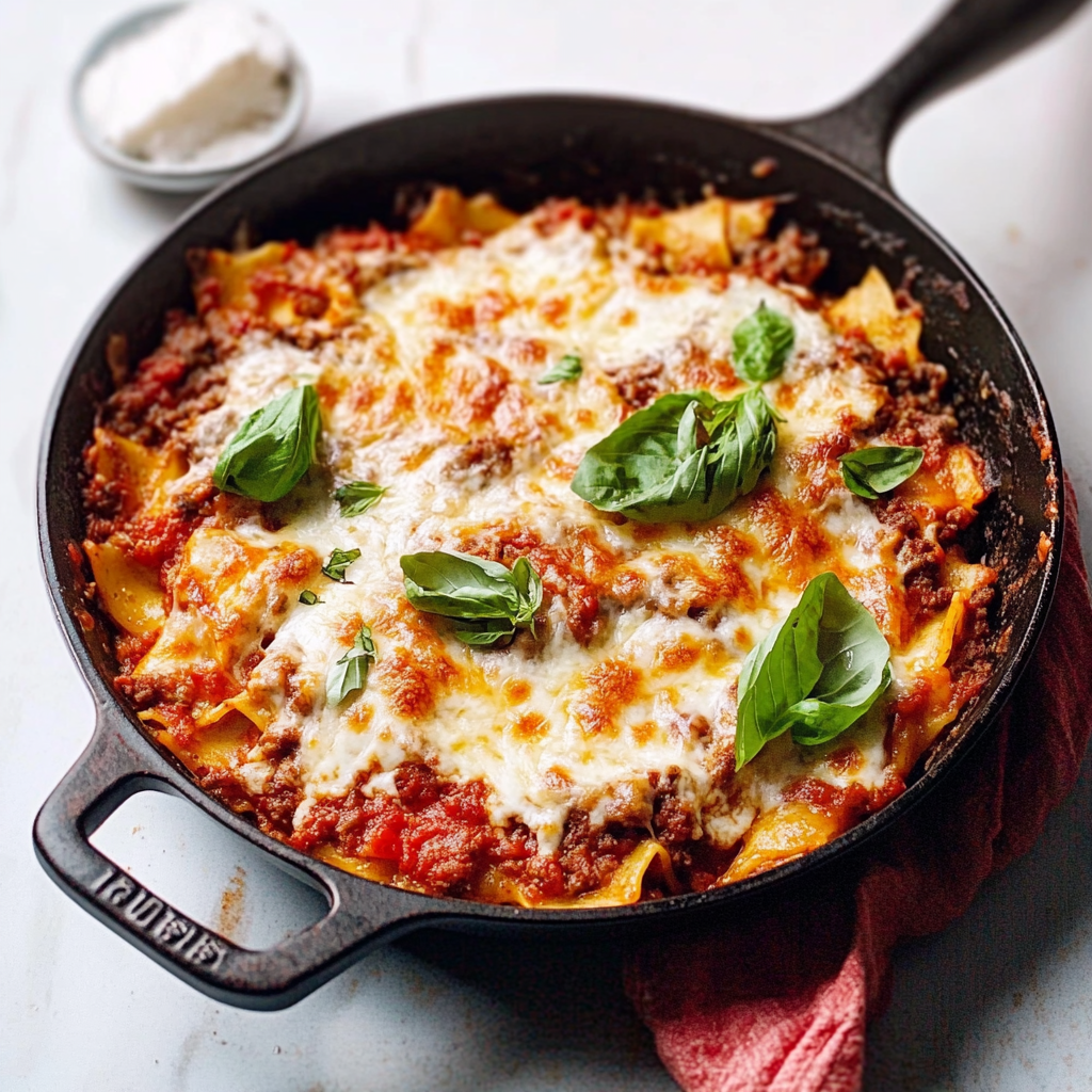 Cheesy Skillet Lasagna