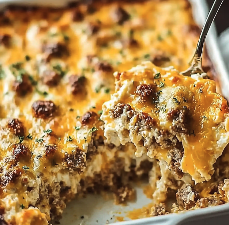 Savory Breakfast Sausage and Cheese Casserole