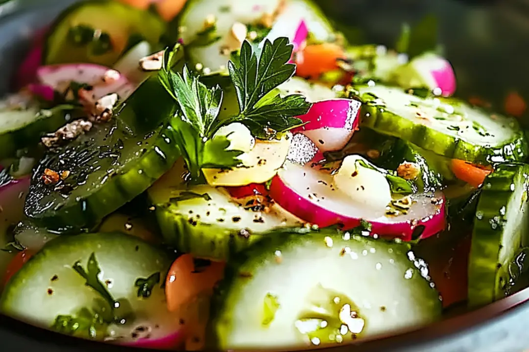 Fresh Pickled Cucumber Salad - | Tessa Recipes
