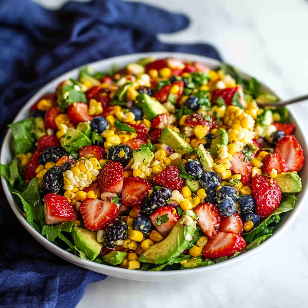 Strawberry Avocado Corn Salad