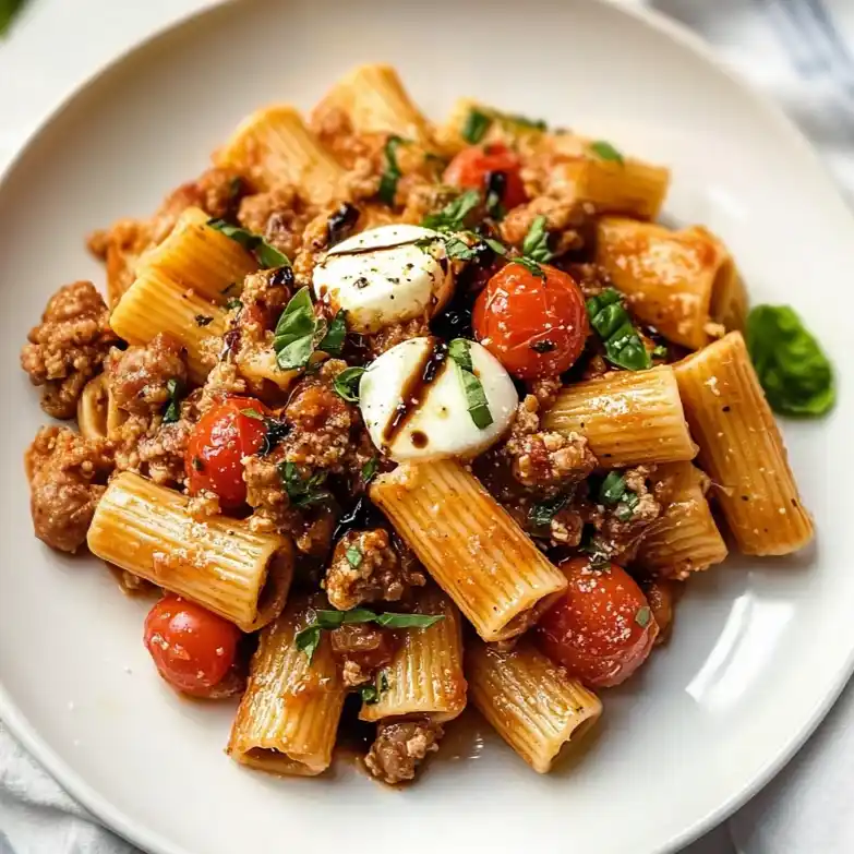 Caprese Pasta with Italian Sausage (30Minutes)
