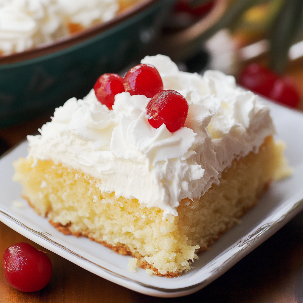 Piña Colada Poke Cake