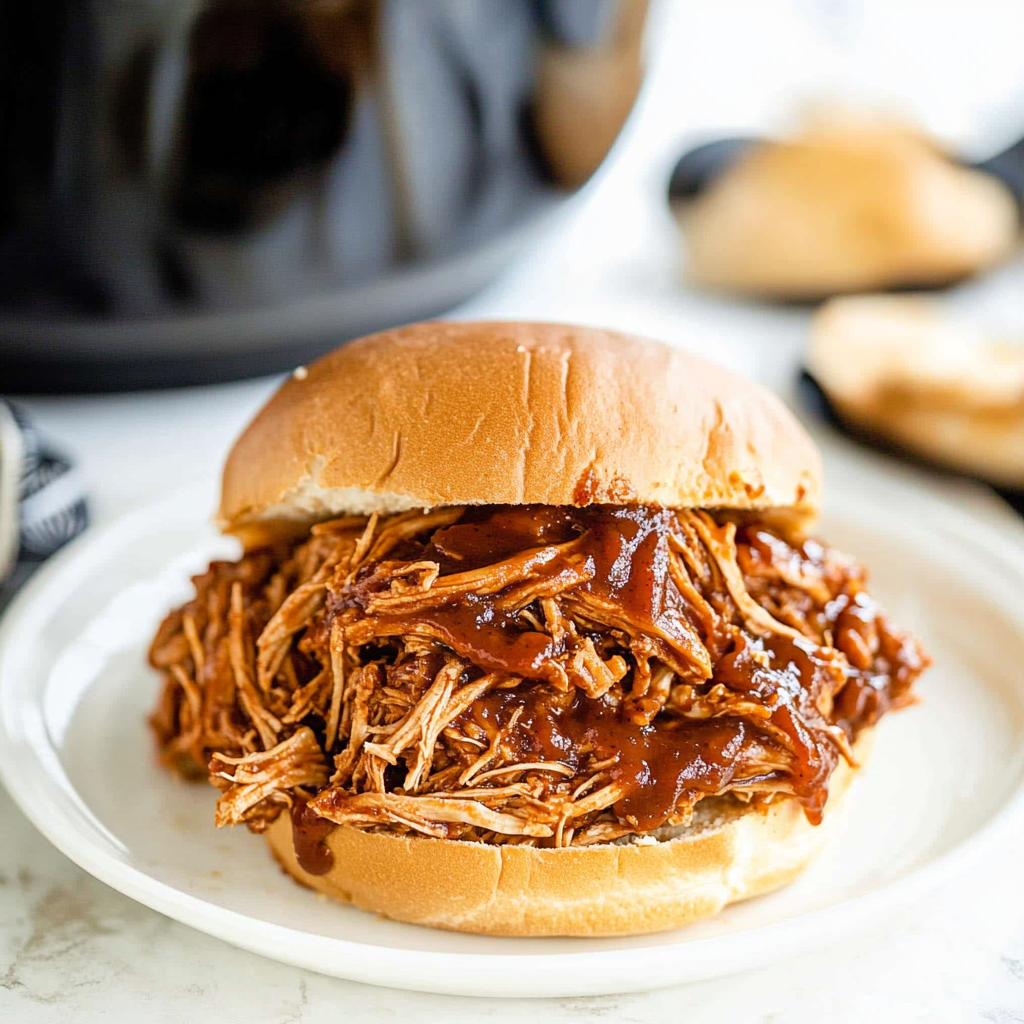 Pulled BBQ Chicken (Crock Pot Recipe)