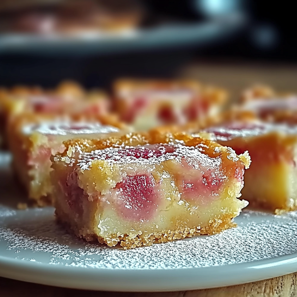 Rhubarb Custard Bars