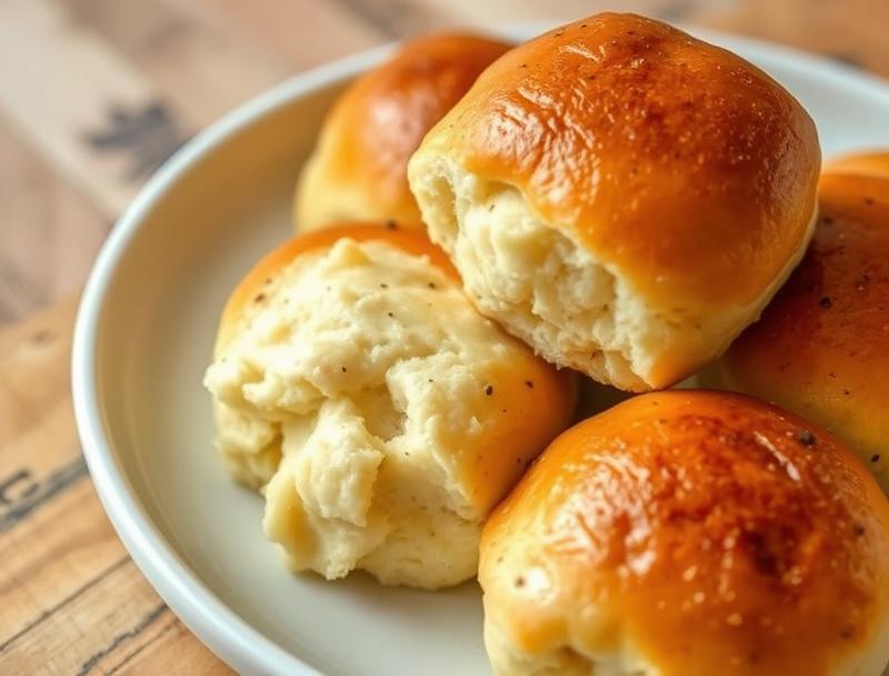 Soft Homemade Sourdough Fresh Warm Rolls