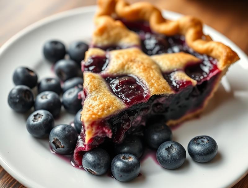 Sweet Homemade Blueberry Fresh Fruit Pie
