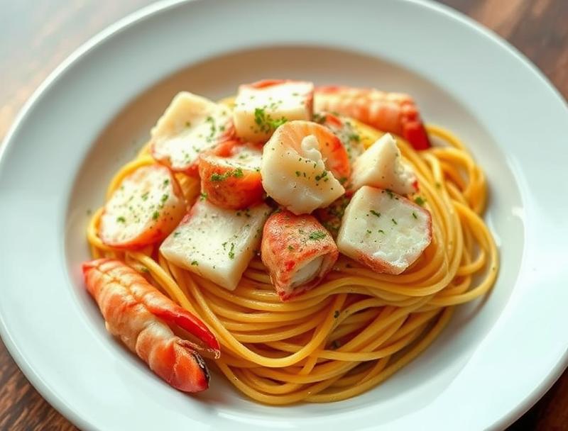 Rich Lobster Quick Sweet Savory Pasta