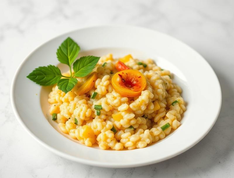 Creamy Soft Squash Blossom Rich Risotto