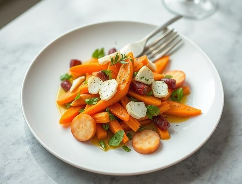Fresh Homemade Carrot Sweet Savory Salad