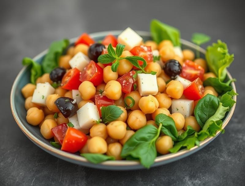 Fresh Healthy Chickpea Sweet Mediterranean Salad