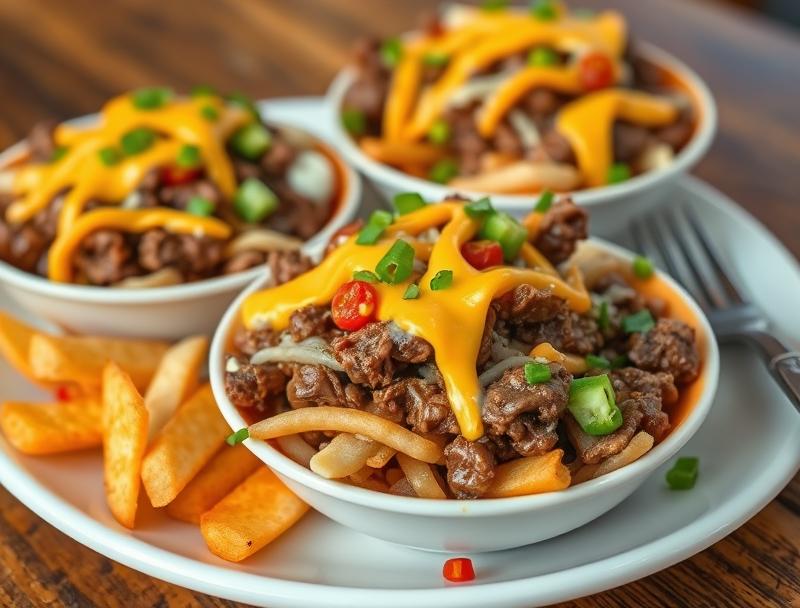 Quick Cheesy Philly Savory Beef Bowls