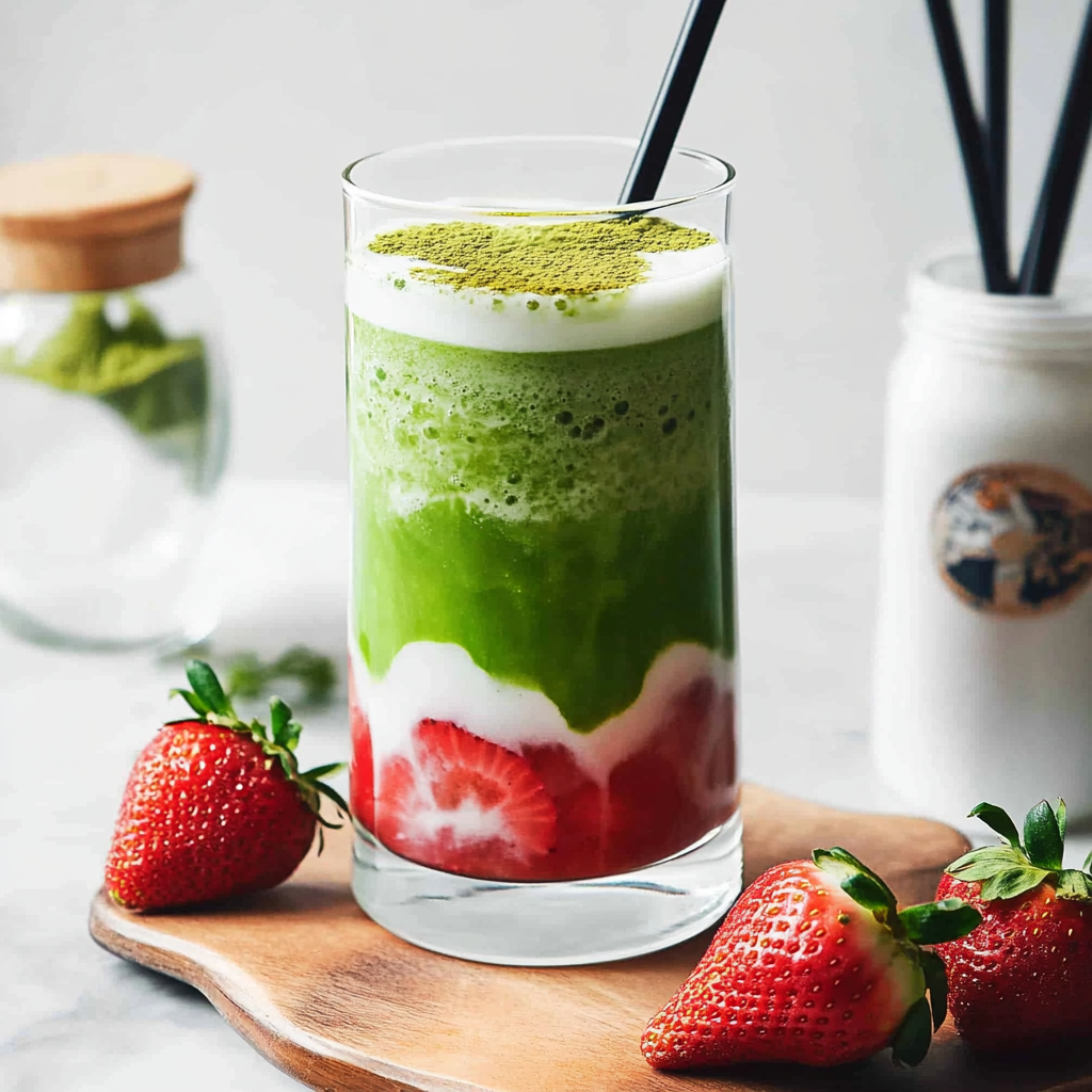 Iced Strawberry Matcha Latte Tessa Recipes