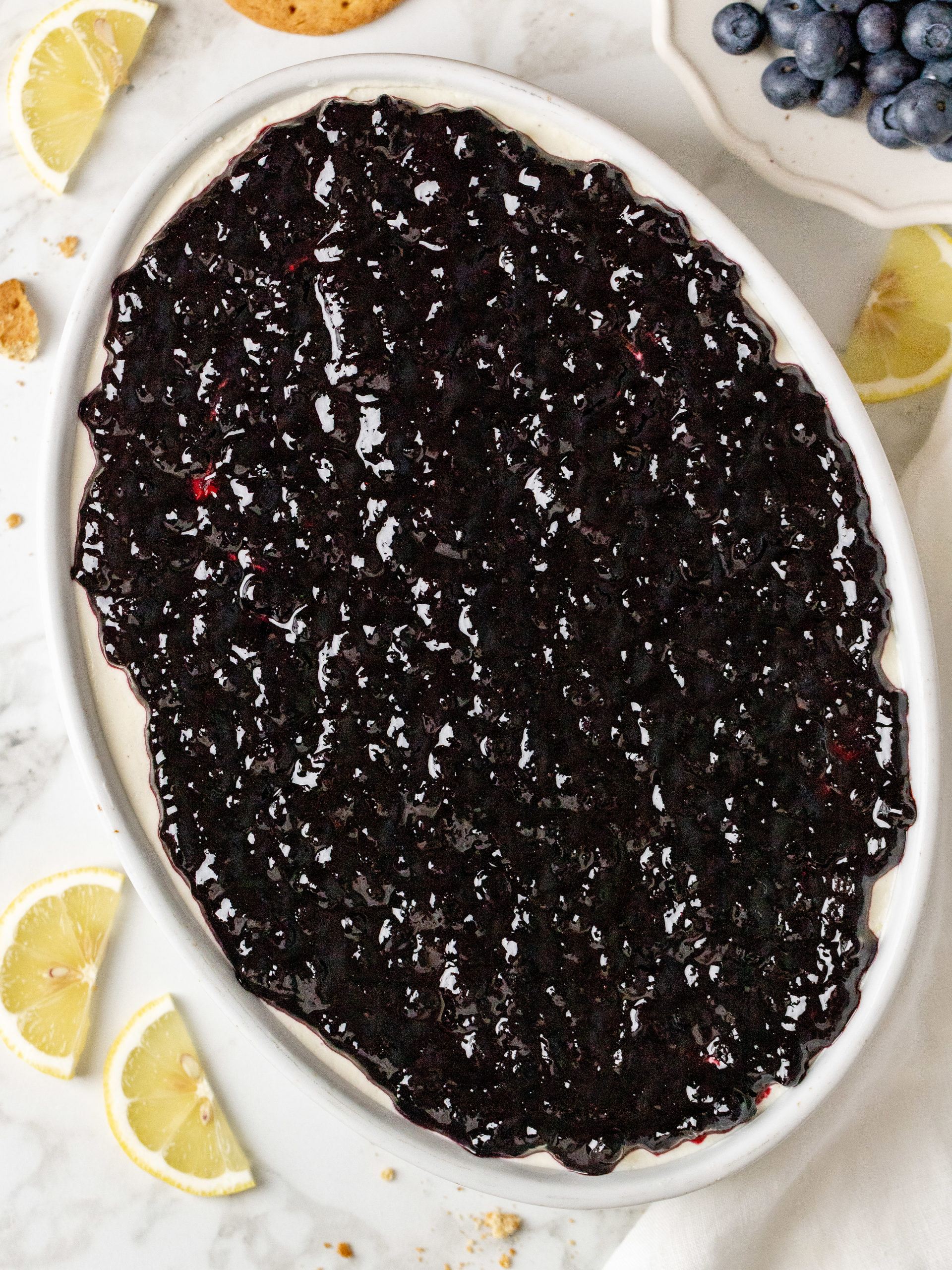 No-Bake Blueberry Lemon Icebox Cake.