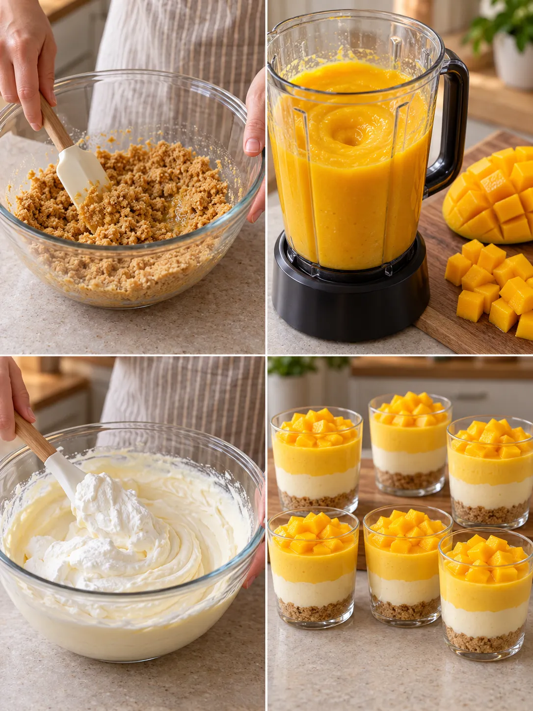Mango Cheesecake Dessert Cups