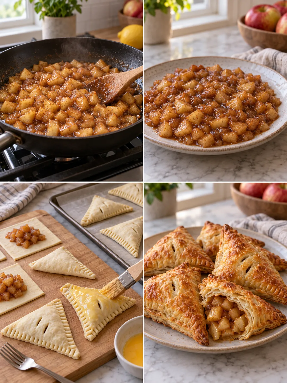 Cinnamon Apple Puff Pastry Turnovers