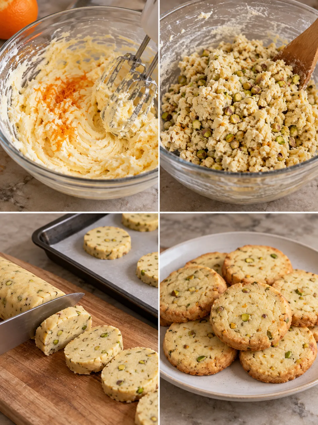Orange Pistachio Shortbread