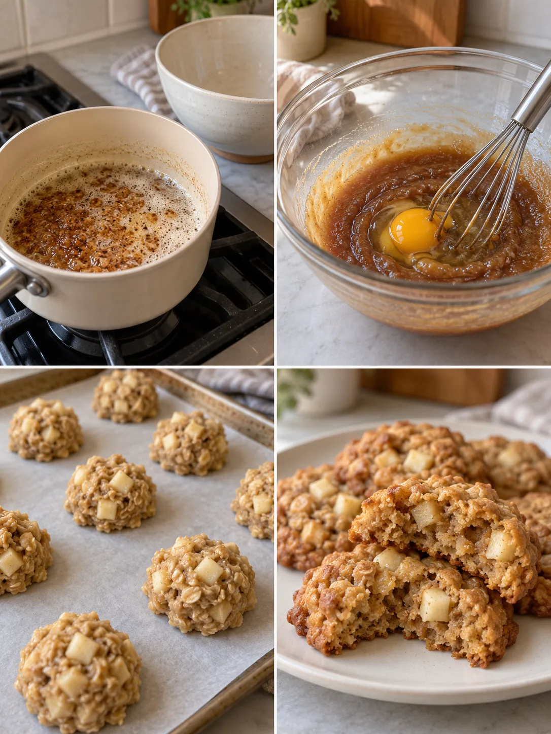 Brown Butter Apple Oat Cookies