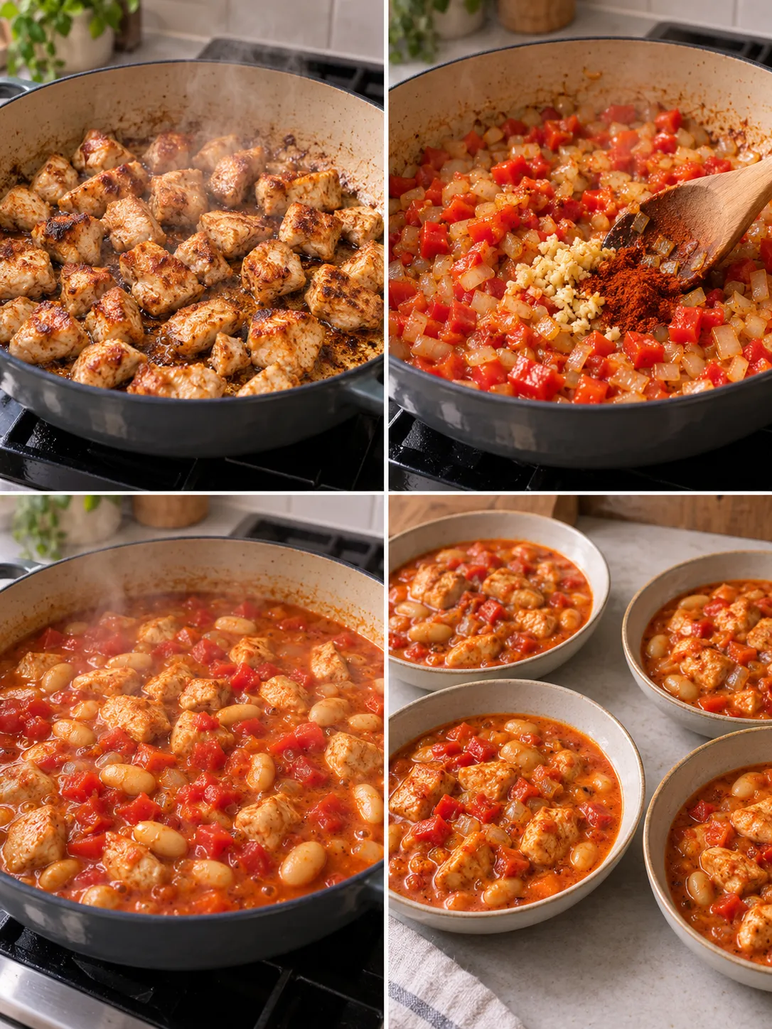 Paprika Chicken and Butter Bean Skillet